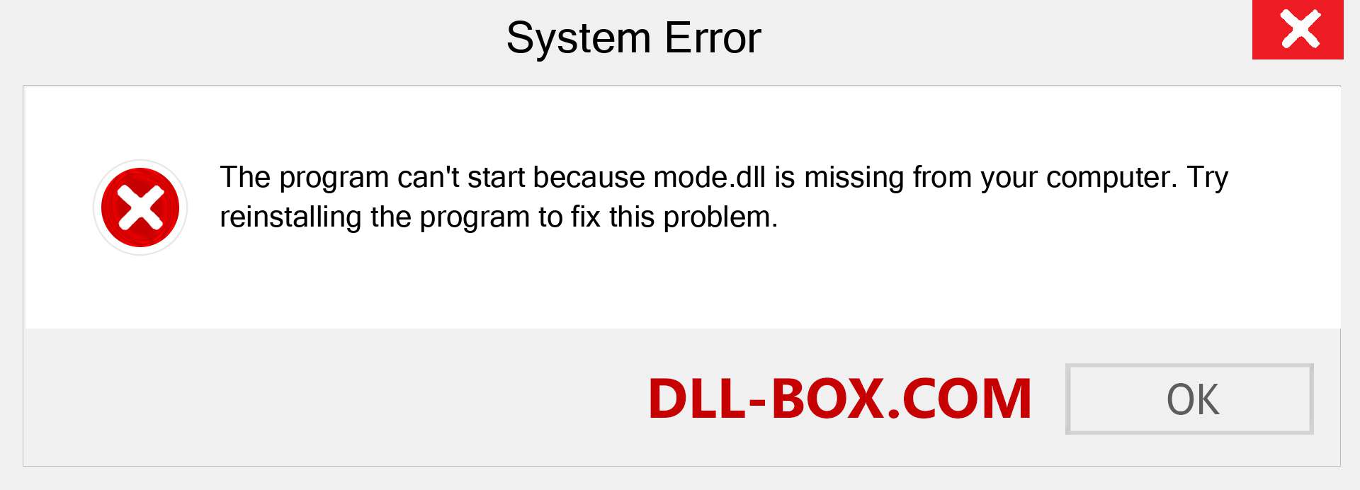  mode.dll file is missing?. Download for Windows 7, 8, 10 - Fix  mode dll Missing Error on Windows, photos, images