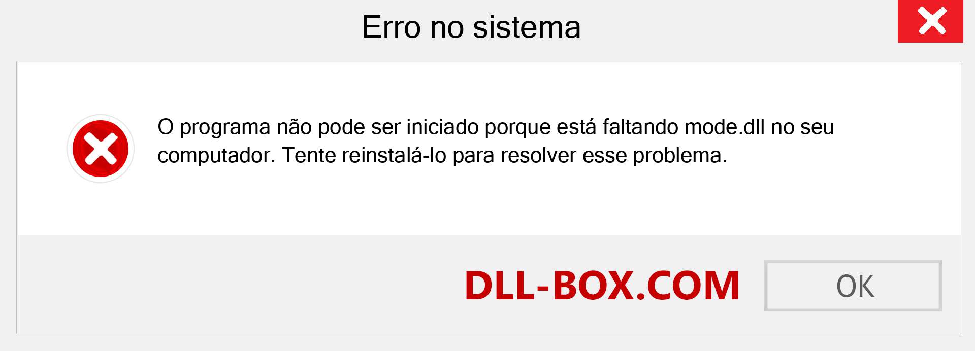 Arquivo mode.dll ausente ?. Download para Windows 7, 8, 10 - Correção de erro ausente mode dll no Windows, fotos, imagens